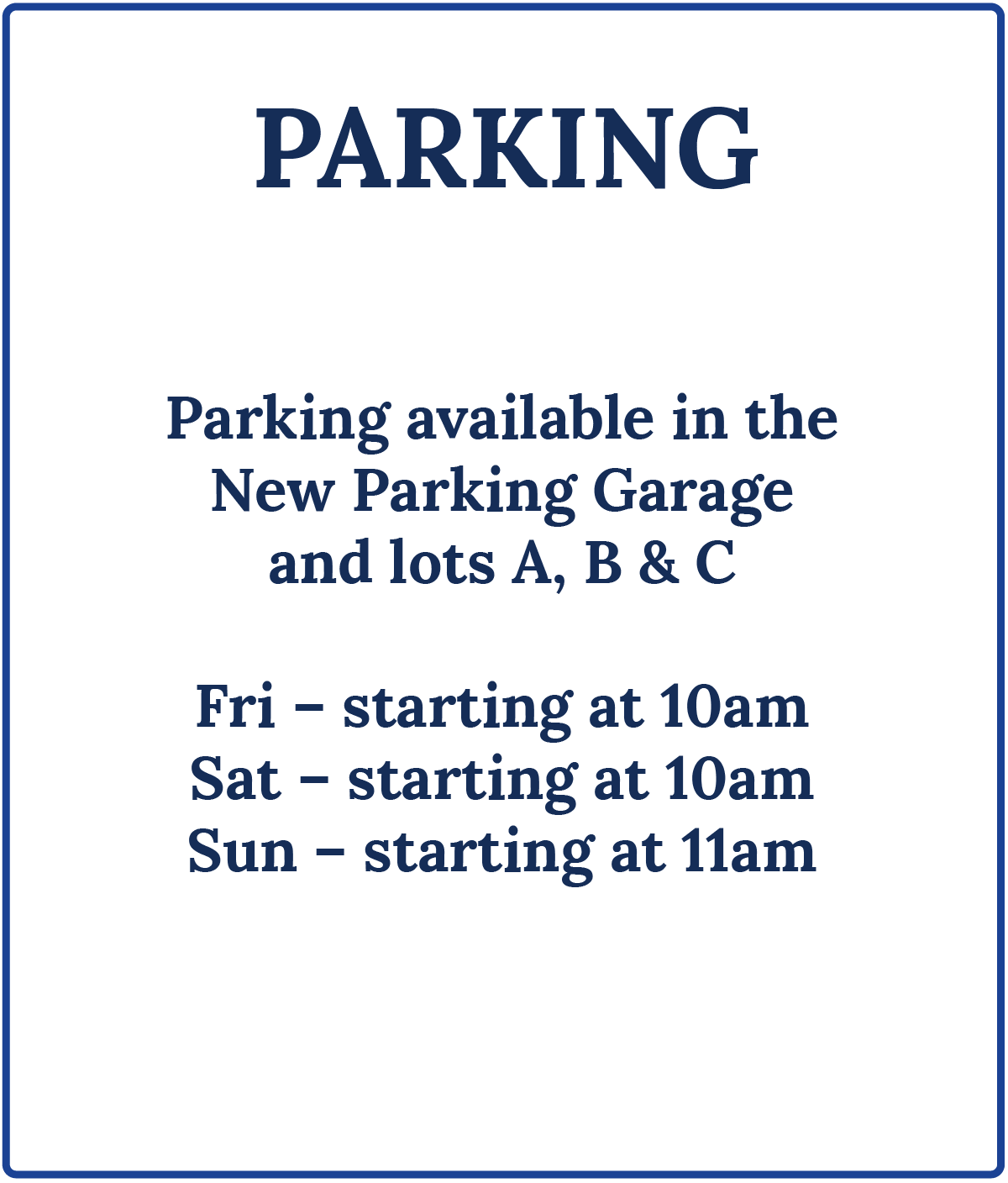 Parking at the Charleston Boat Show