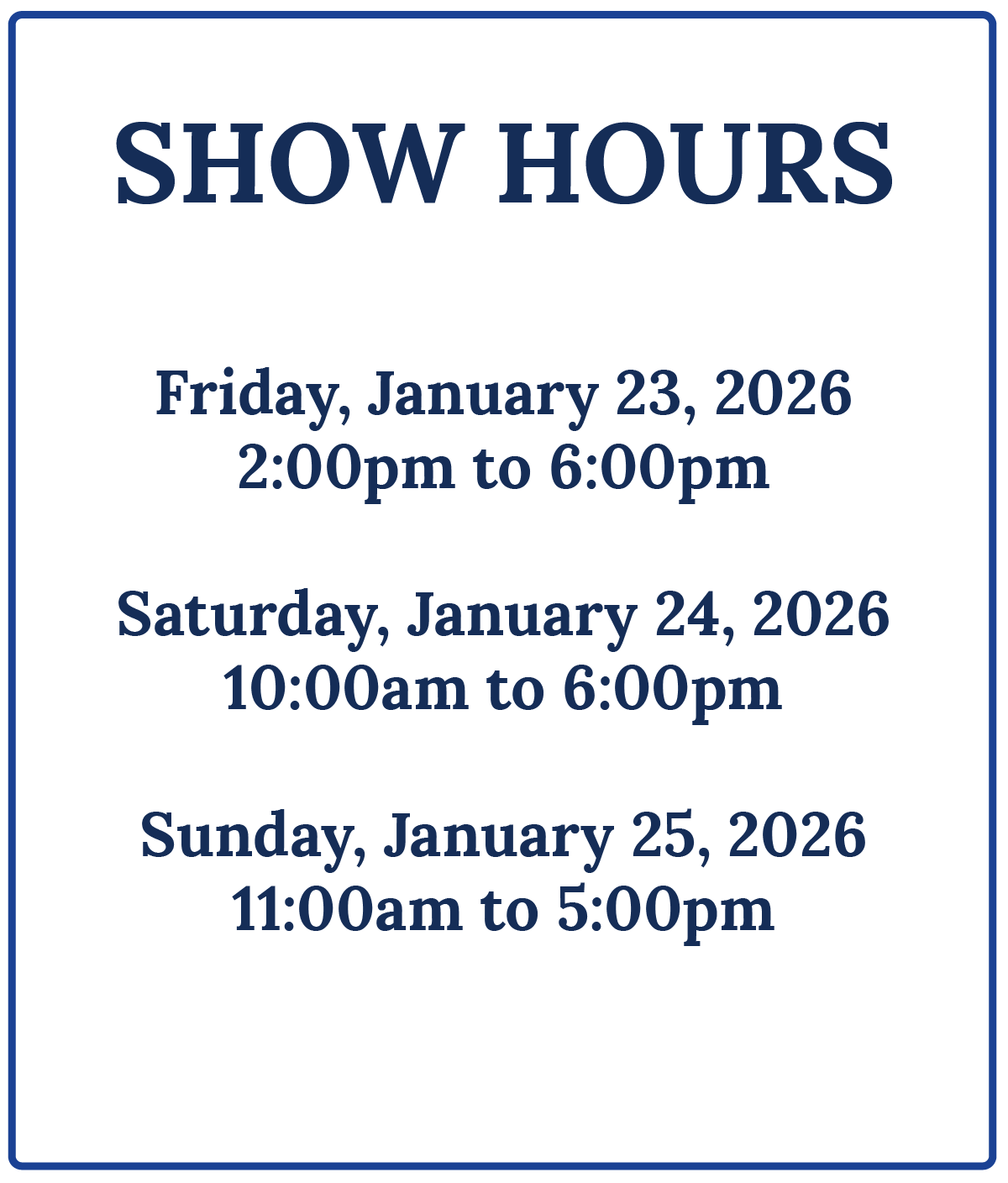Show Hours