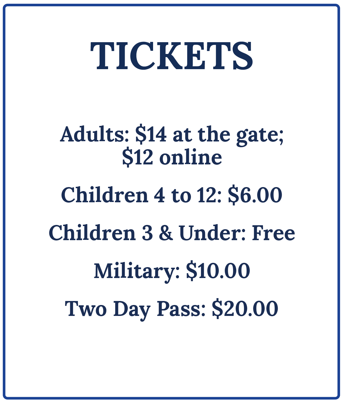 Show Ticket Information